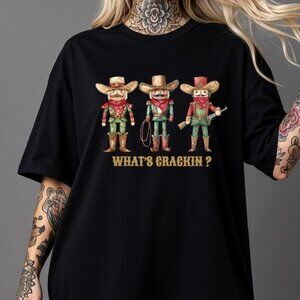 Cowboy Nutcracker Christmas T-Shirt, Funny Western Holiday Tee